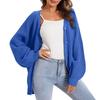 Oversized Women Knit Cardigan Sweater Long Sleeve Button Down
