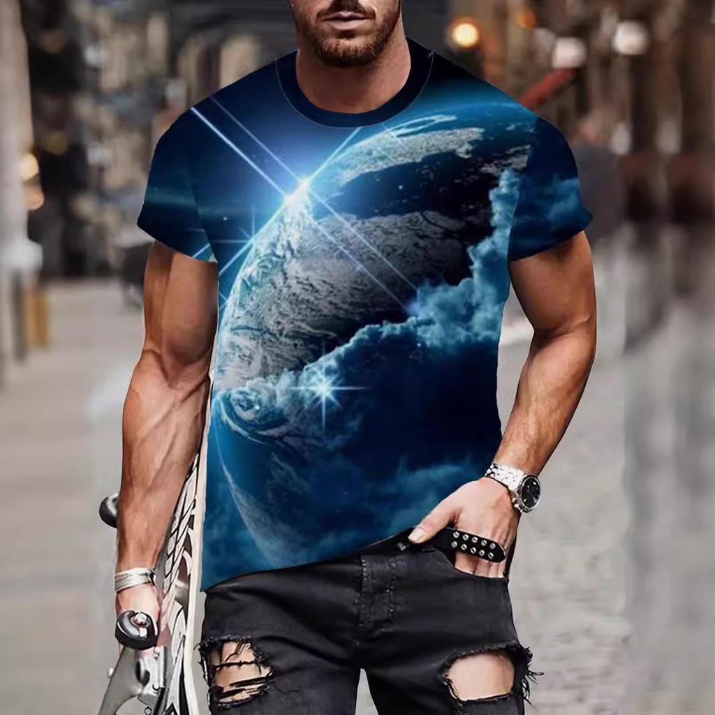 Summer Funny Casual Style For Men 3D Printed Men's T Shirts Fashion O-Neck Short Sleeve Sportswear Streetwear Oversized Tops
