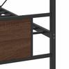 Metal Bed without Mattress Brown Oak Effect 160 x 200 cm