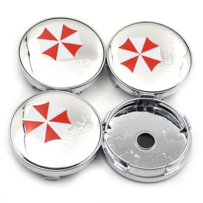4 x 60 mm Umbrella Corp Logo Centre de roue de voiture Capuchons de moyeu Couvertures anti-poussière