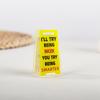 Acrylic Desk Sign "Leave Me Alone, I'M Busy" Humorous Office Decor Unisex Gift For Coworkers Desktop Ticket Clip