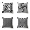 Gray Nordic Retro Ins Light Luxury Polyester Pillowcase Car Decoration Home Printed Waist Rest Pillowcase