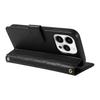 For iPhone 14 Pro Crossbody Case Rhombus Leather Stand Flip Protective Cover