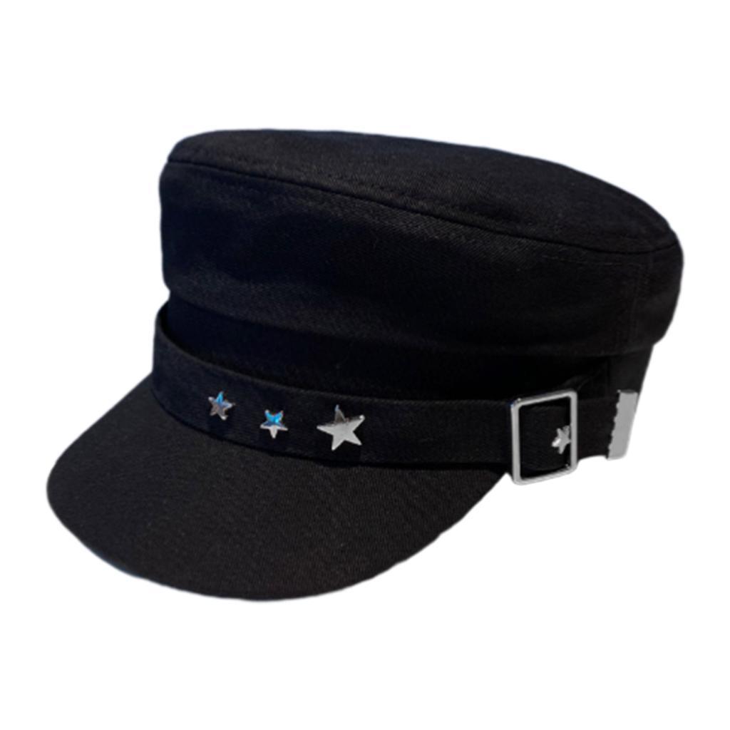 Women Flat Top Baseball Hat Cadet Sun Cabbie Retro British Newsboy Cap Visor Hats for