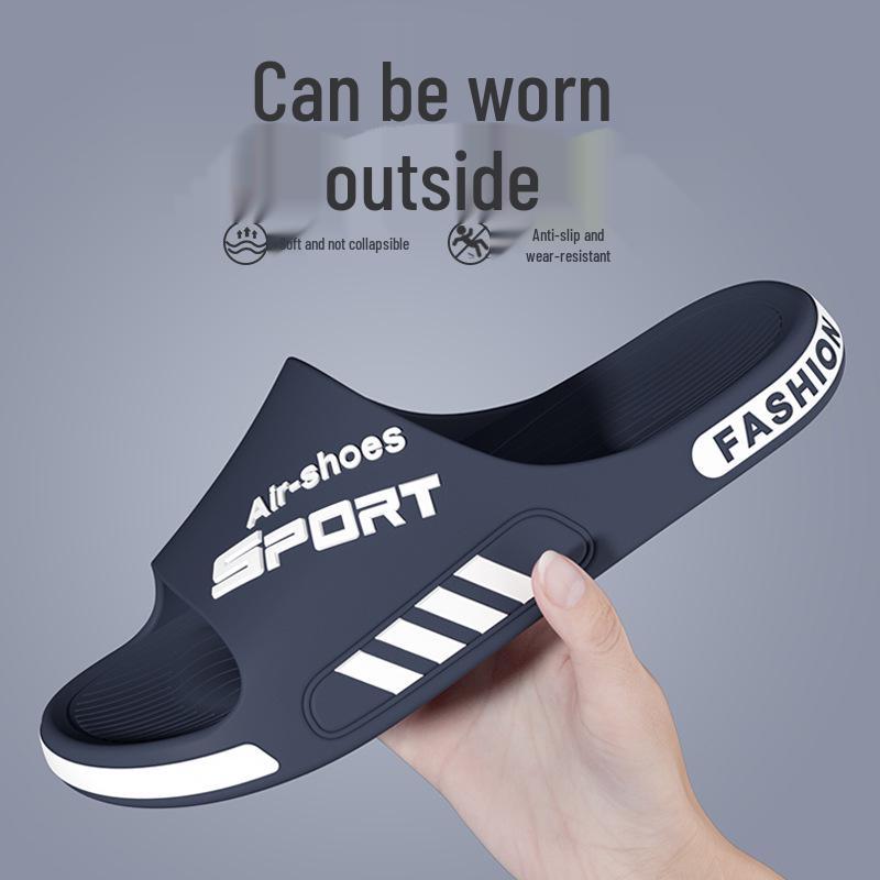 2025 New Style Plus Size Men's Outdoor Sport Slippers - Wear-Resistant, Non-Slip, Thick Sole for Home or Summer Use.