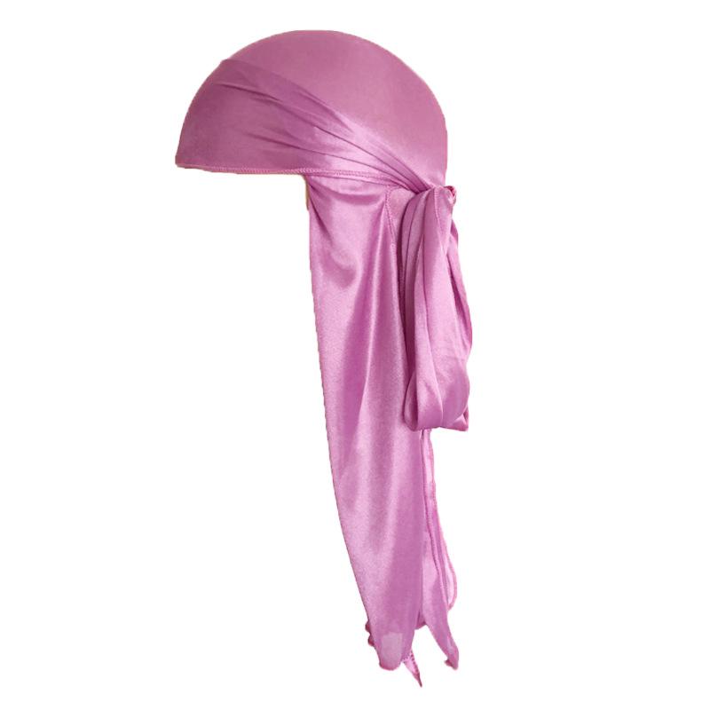 Silk-Style Elastic Knitted Long Tail Headscarf Turban