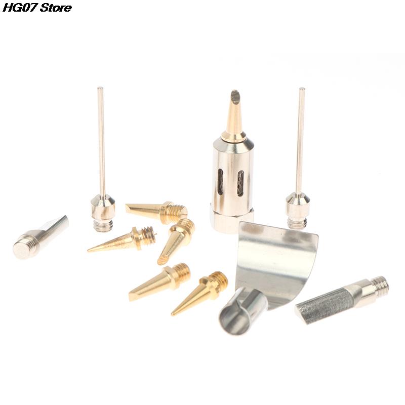 High Quality 5/6pcs Butane Gas Soldering Iron Kit Welding Kit Torch Pen Tool Copper+Iron Gas Welding Kit Gas Soldering Iron Head