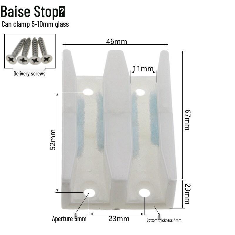 

Sliding Glass Door Stopper and Positioner for Bathroom Showers