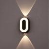 Minimalist Styling Nordic Modern LED Wall Light Simple Geometric Structure Waterproof House Number Plaque Lamp