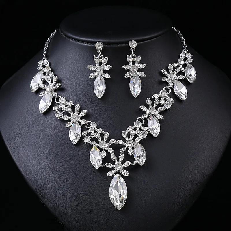 Accessories Retro Necklace Set Women's Luxury Crystal Banquet Dress Accessories