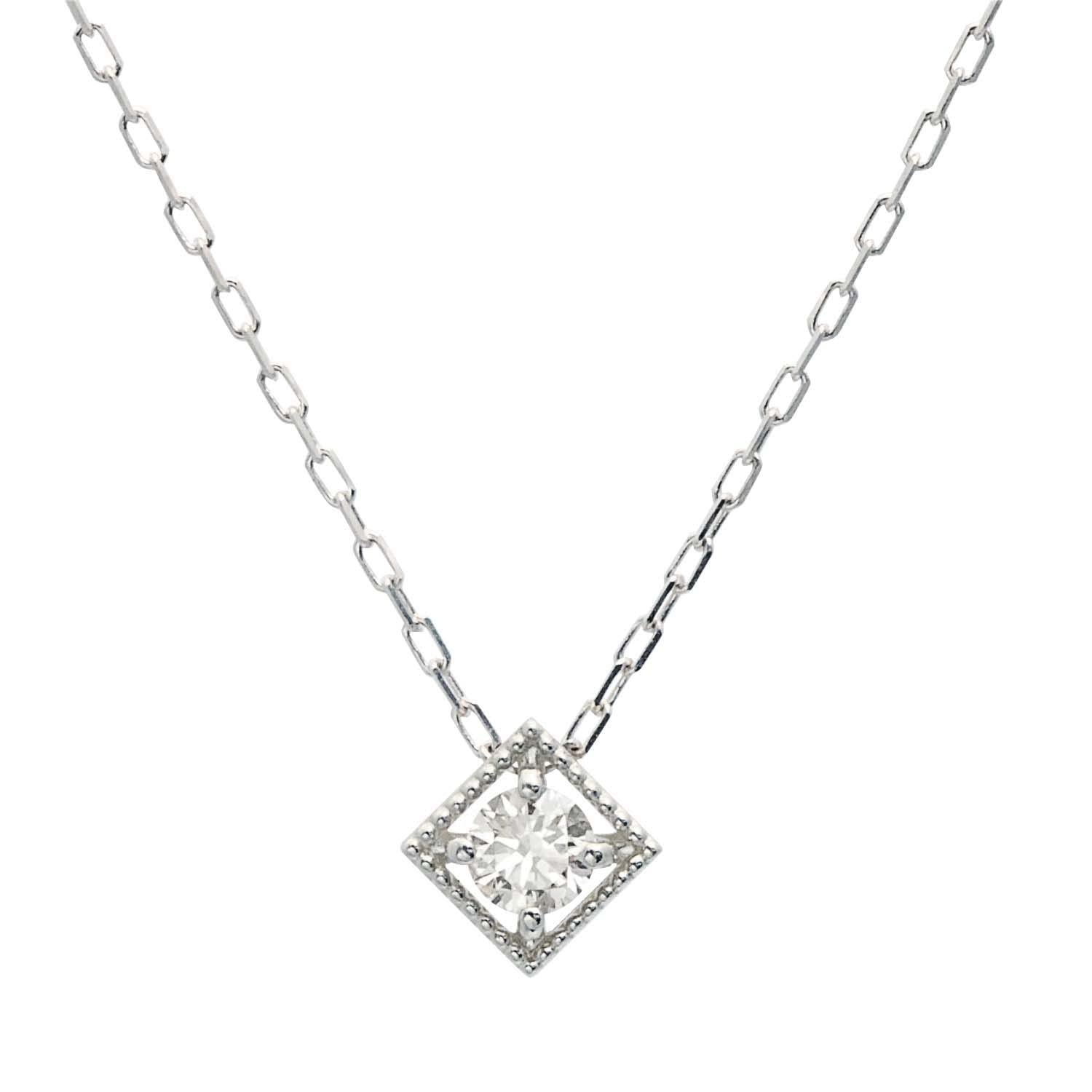 

Lala Christie Platinum Necklace with PT900 0.1ct Diamond, Platinum, lp71-0022-pt платиновий