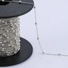 1.0mm Sparkle Bead Satellite Chain with 3.0mm Round Beads 925 Sterling Silver Jewelry Chain