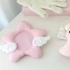 Blue Pink Polka Dot Star Wings Cushioned Heat Resistant Cup Coaster Korean Style Insulated Cup Mat Table Home Decor Photo Prop
