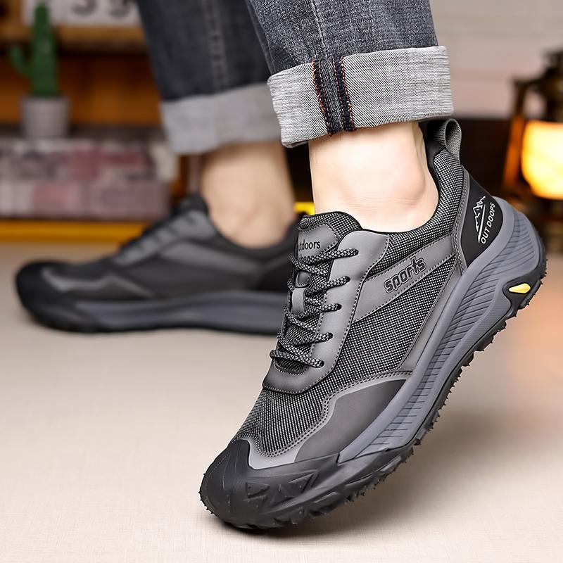 

Модные Новые Мужские Кроссовки Высокого Качества Походные Сетчатые Дышащие Спортивные Повседневные Износостойкие Противоскользящие Легкие Беговые Кроссовки 38 серый