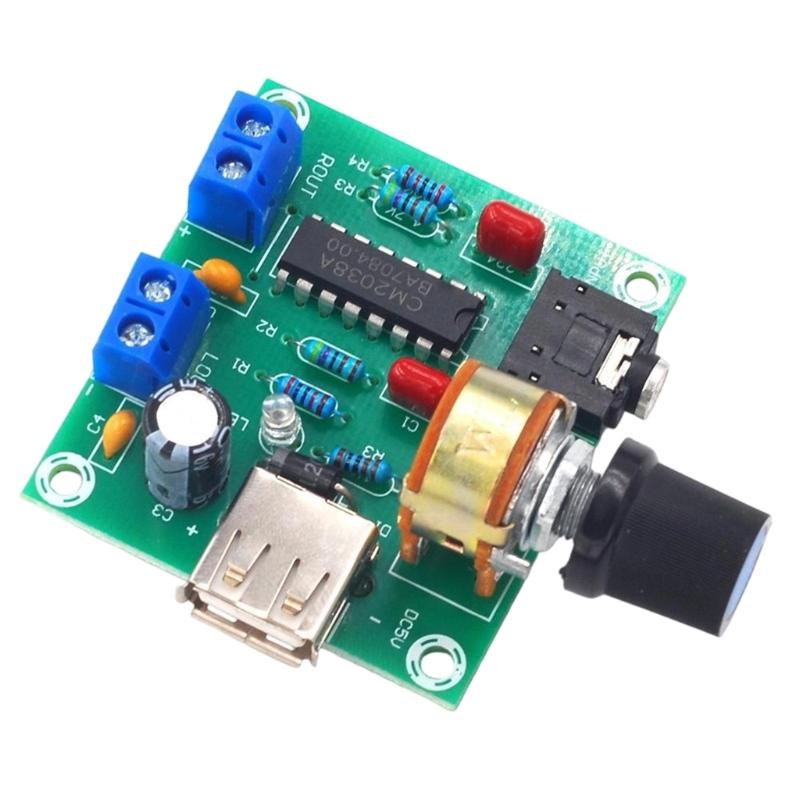 

PM2038 5Wx2 Auditory Amplifier Board with USB Power Supply Circuit for DIY Projects and Clear Sound Output 1