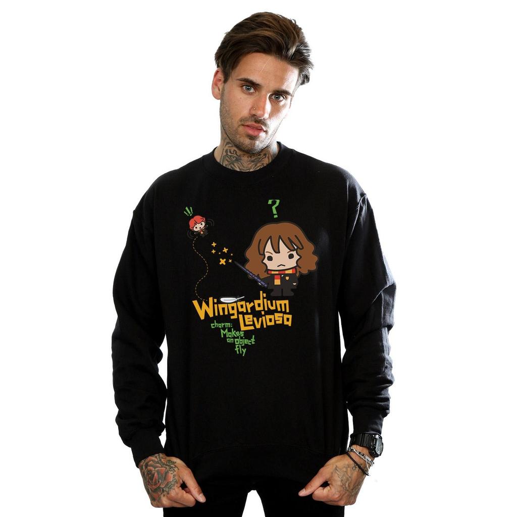 Harry Potter Mens Hermione Granger Wingardium Leviosa Junior Sweatshirt