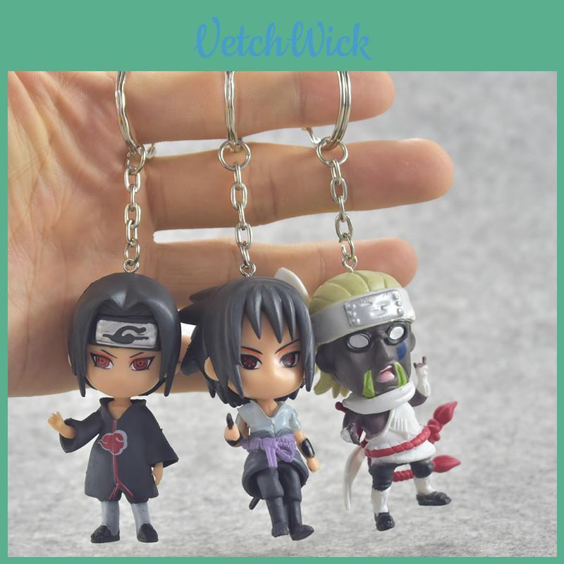 Nieuwe 6 stuks Naruto Pvc Figuur Sleutelhanger Sleutelhanger Speelgoed Hanger Schattige Anime Cosplay Cadeau