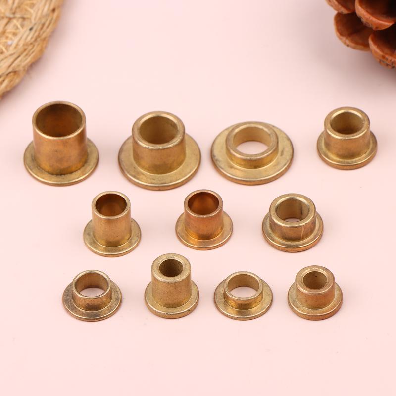 5Pcs Flanging Self-Lubricating Bearing Powder Metallurgy Oil Guide Sleeve With Edge Step Shoulder Flange Bushing Copper Sleeve