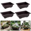 Bonsai Pot Imitation Purple Clay Flowerpot Plastic Plantpot Landscape Succulent Pot Garden Planter Gardening Macetas Para Planta