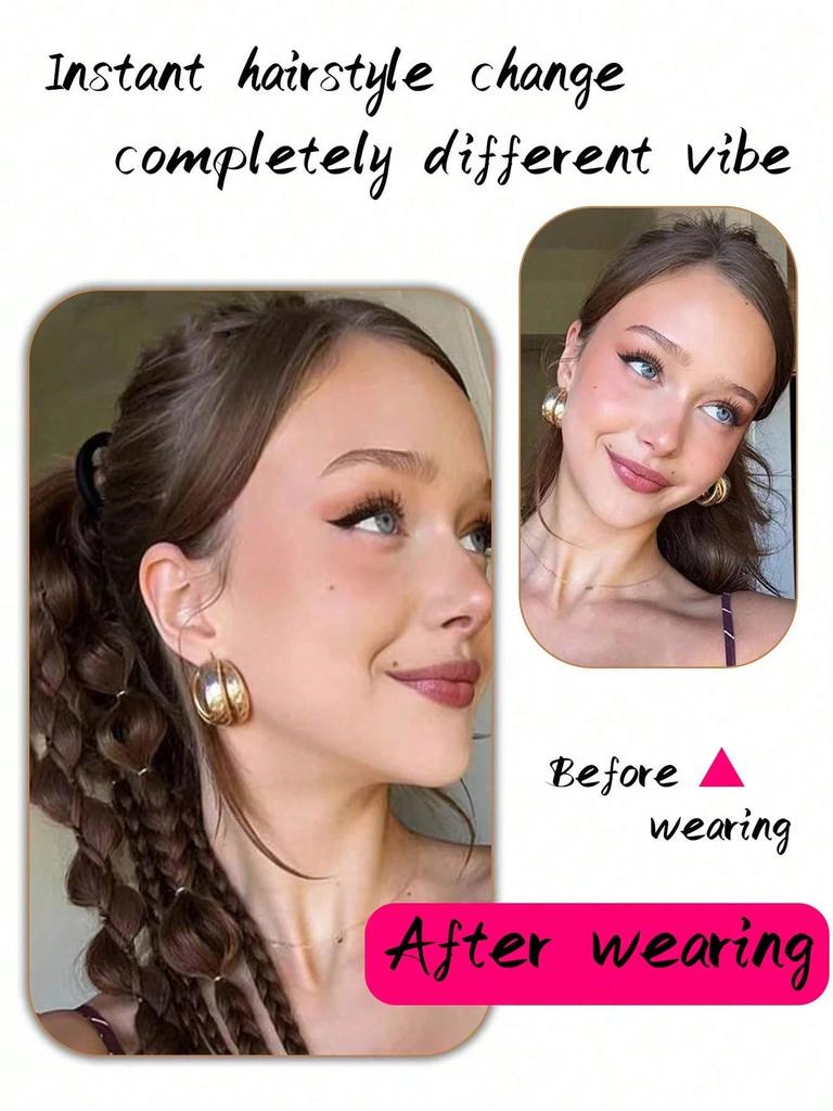 Long Braided Synthetic Hair Extension Ponytail