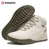 BAASPLOA Women's Winter Waterproof  Warm Plush New Women's Cotton Shoes Winter High Top Cotton Shoes Snow Boots Outdoor Hiking Boots