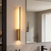 Modern Minimalist LED Wall Lamp - Copper Round Tube for Bedside, Corridor, Living Room, or Entrance