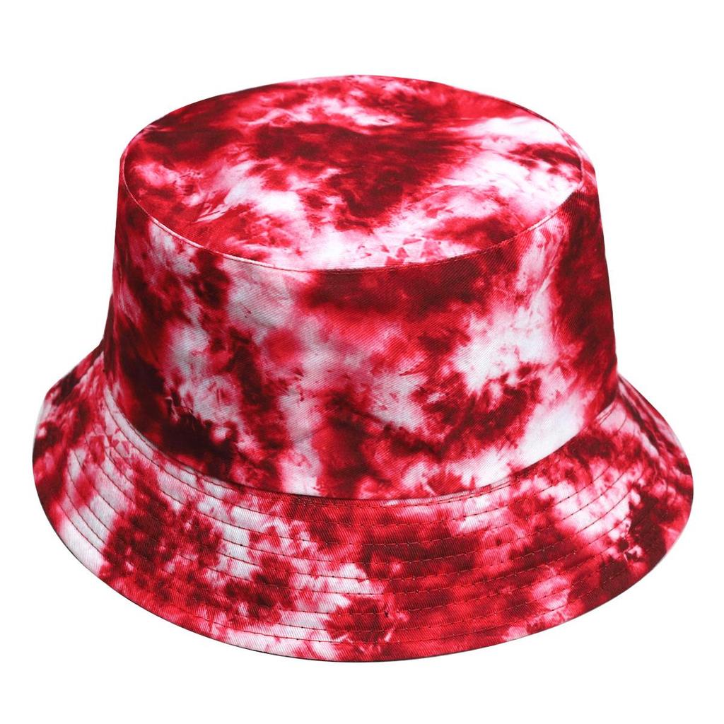 Europejsko-Amerykański Kapelusz Bucket Tie-Dye Chroniący Przed Słońcem: Dwustronny Design Graffiti dla Mężczyzn i Kobiet