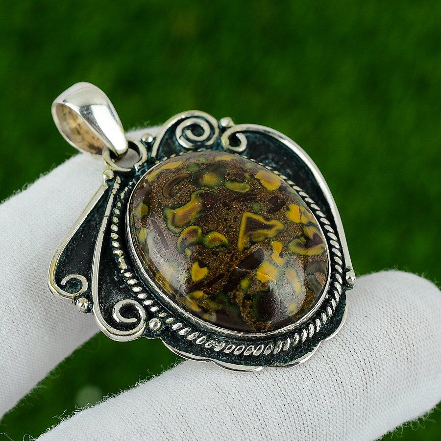 

Натуральный Фруктовый Яшма Драгоценный Камень Ювелирное Изделие 925 Стерлинговое Серебро Подвеска Для Девочек