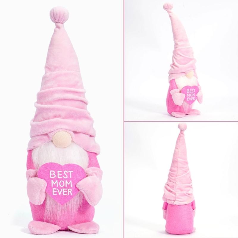 Mother Day Gnome Decorations Handmade Plush Gnome Doll Desk Ornament Mother Day Gift for Mother Day Anniversary