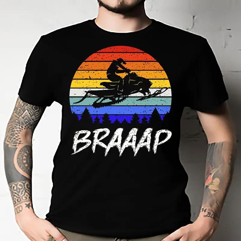 Braaap Снегоход Braap Моторный Снегоход I Классическая Футболка Все Размеры S разноцветный