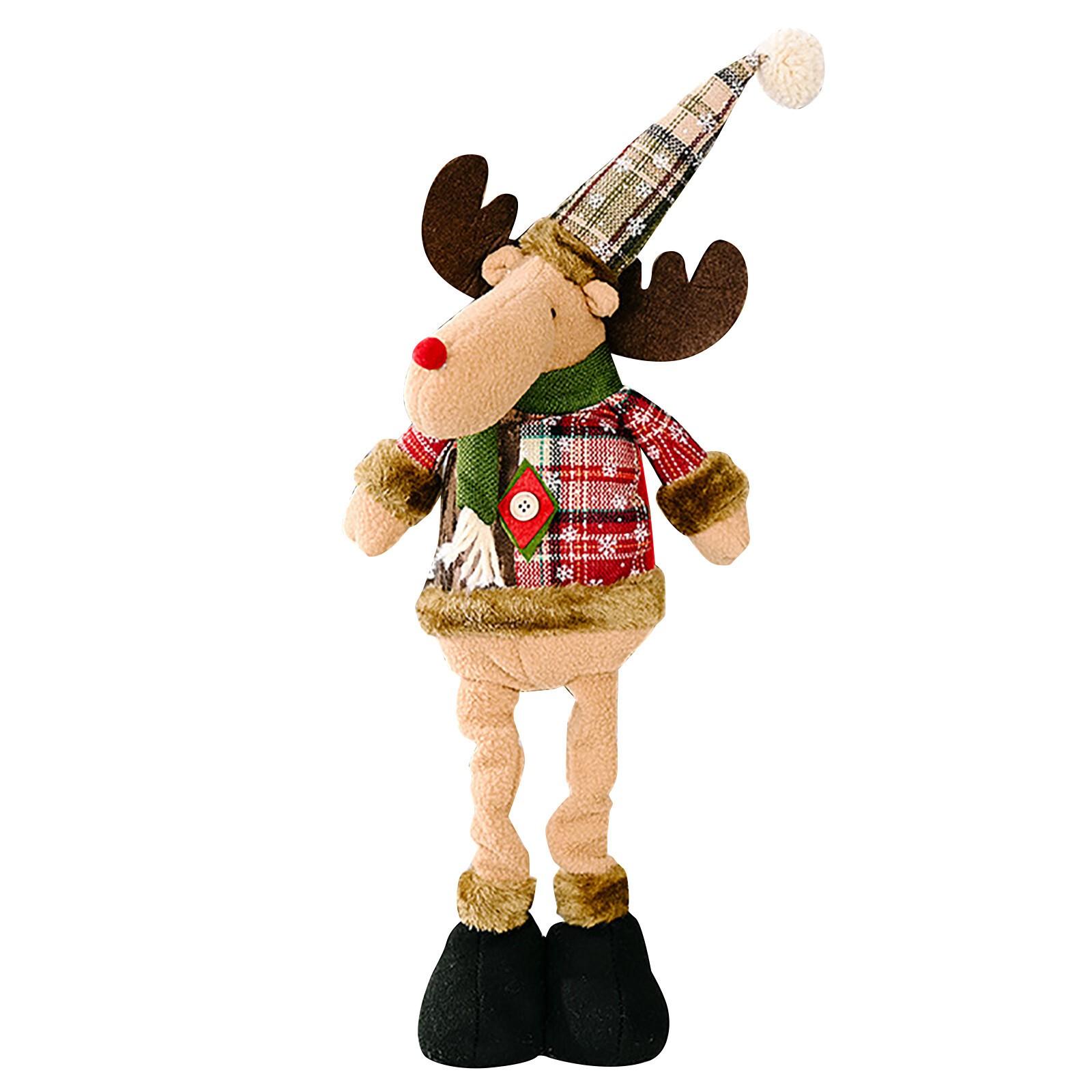 

Рождественская снежинка клетчатая ткань телескопическая фигурка украшение для One Size