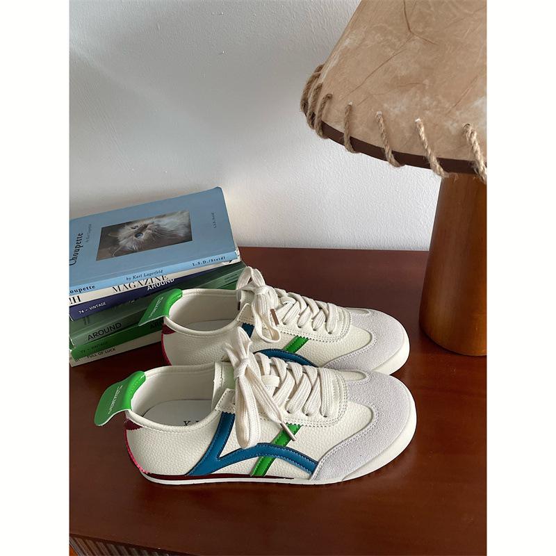 

Белые ретро легкие универсальные кроссовки Moral Training на плоской подошве для женщин новые летние спортивные кроссовки Forrest на мягкой подошве 40 зелёный