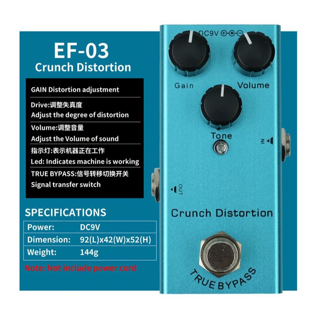 Electric Guitar Vintage Overdrive Effector Single Block Effects 9V Small Guitar Pedal Musical Instrument Accessories