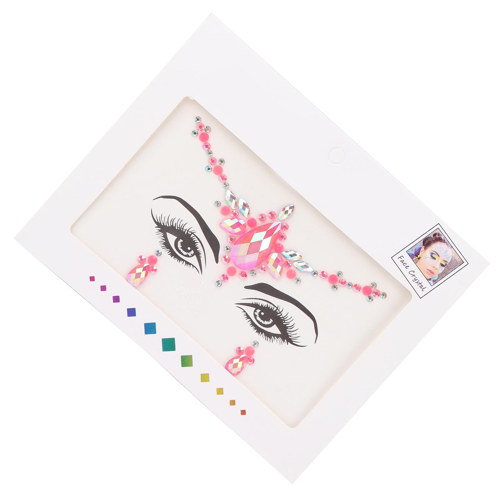 

Модные временные наклейки со стразами для лица, самоклеящиеся, DIY-наклейки с драгоценными камнями