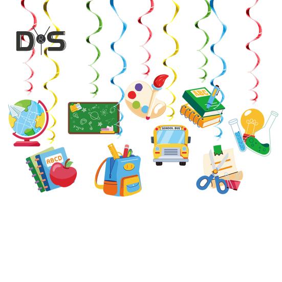 Hanging Swirls for Back To School Decorations Teacher Appreciation Classroom Ceiling Decor Spiral Hanging Vortex for Party School Office