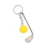 Simulation Mini Golf Ball Keychain Creative Metal Keyring Car Key Holder Bag Pendant Hanging Decoration Couple Gifts