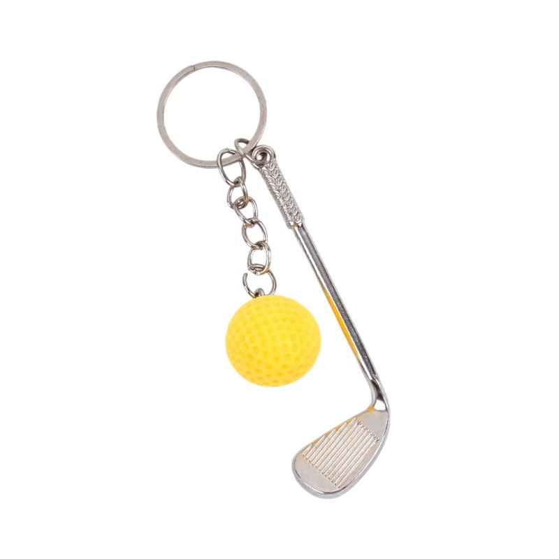 Simulation Mini Golf Ball Keychain Creative Metal Keyring Car Key Holder Bag Pendant Hanging Decoration Couple Gifts
