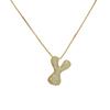 Luxury Zircon 26 English Letter Pendant Necklace for Women Gold Plated Stainless Steel Chain Fat Alphabet Hip Hop Necklace