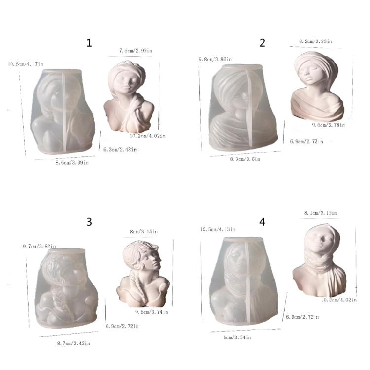 Female Figurine Silicone Molds for Candle Soap Goddess Statue Silicone Molds Gypsum Silicone Molds for Home Decoration