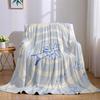 Blue Star Spiral Flannel Blanket Warm Soft Halloween Christmas Couch Warm Cozy Decorative Decor Gift for All Season