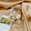 Retro Greek Roman Open Ended Leaf Shape Bracelet Armband Upper Arm Cuff Armlet Festival Bridal Bikini Dance Jewelry