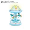Music Box Cartoon Style Go-Around Lightweight Projection Music Box Carousel Luminous Gift for Children