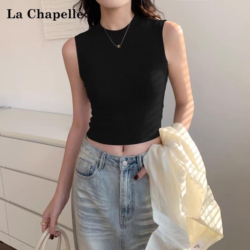 Женский короткий топ-майка с воротником-стойкой La Chapelle XL