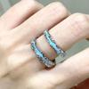 Sterling Silver Aurora Luminous Couple Rings for Men and Women Pair Enamel
