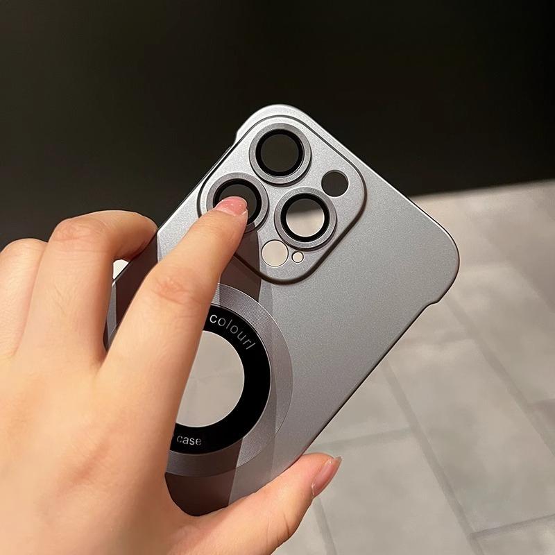 Applicable To Apple 15 Mobile Phone Case Magnetic Frameless IPhone16promax New Model Matte with Lens Film