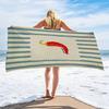 1pc Retro Chili Pepper Beach Towel - Soft, Ultra-Fine Fiber, Quick-Dry Bath Mat with "I'm Hot" Design, Perfect for Beach, Bathro
