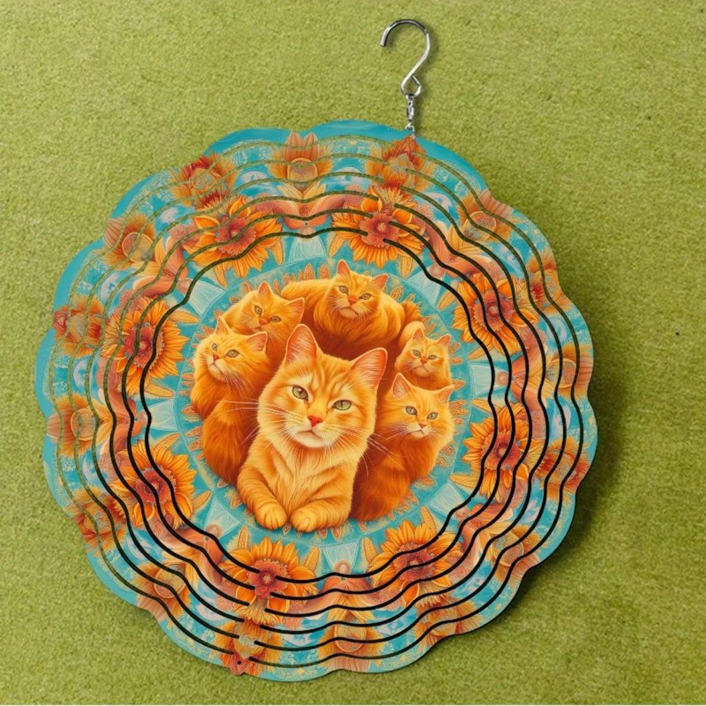 10 Inch Hanging Wind Chime with Dynamic Rotating Design 360 Degree Hook for Spring Summer Garden Decoration Enhancing Space Vitality