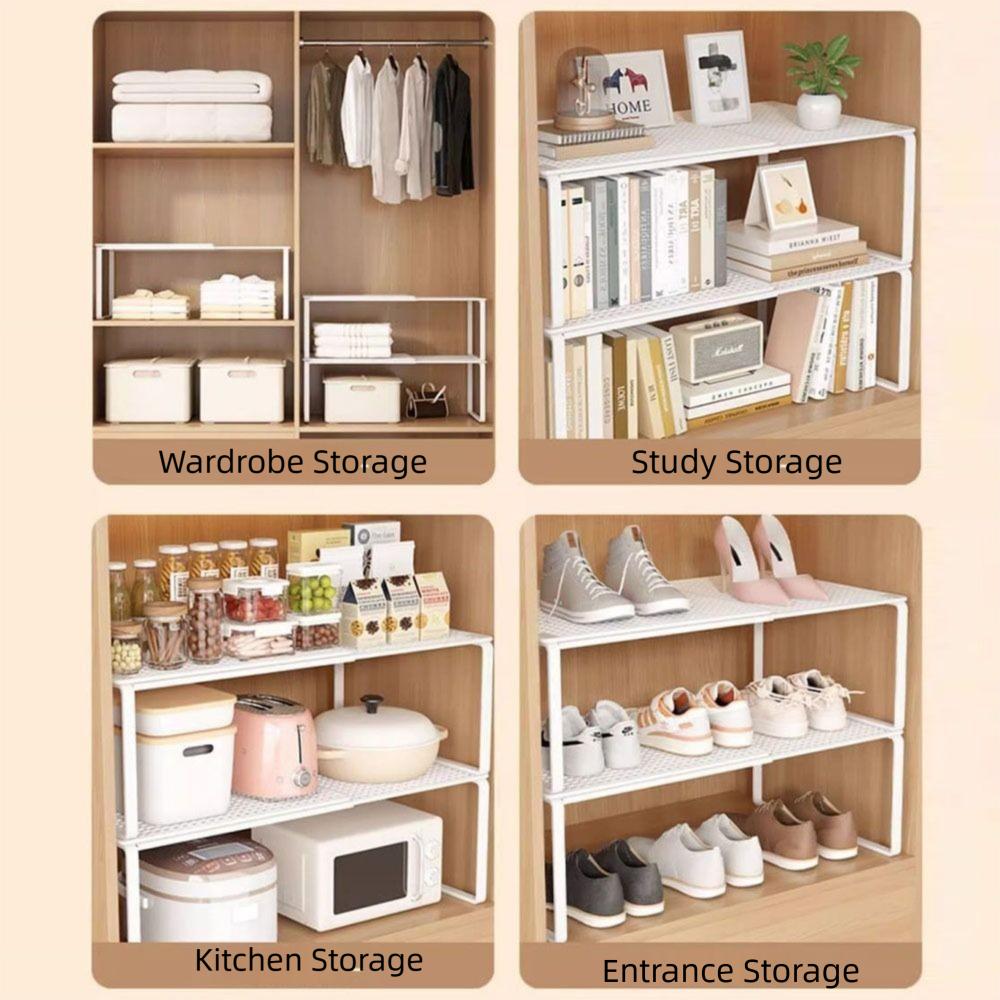 Layered Partition Wardrobe Divider Board Stackable Clothing Storage Rack Cabinet Organizer Shoes