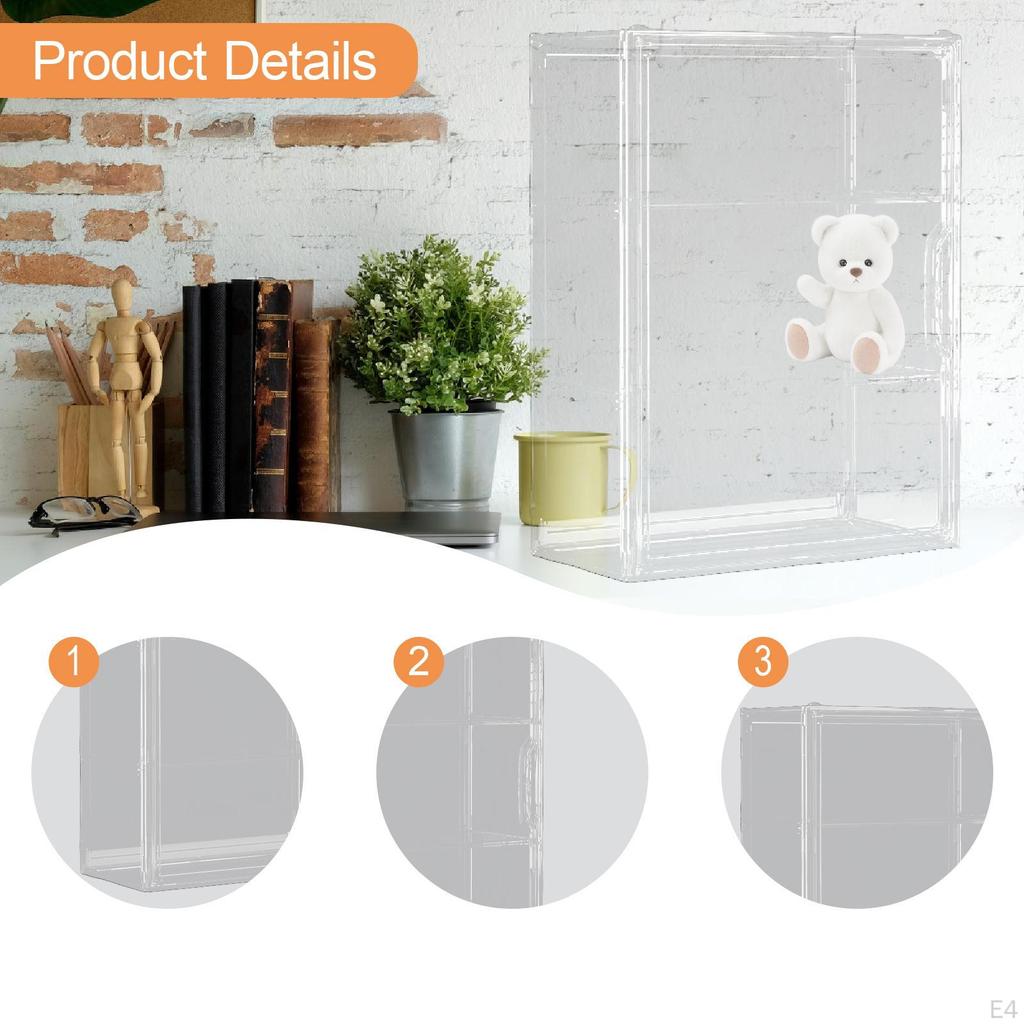 Actionfiguren Vitrine Klarer Schrank Tisch Aufbewahrungsbox Desktop Organizer für Miniaturen Modelle