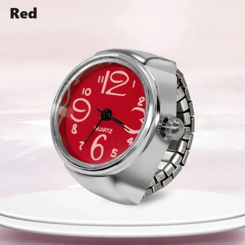 1 Pc Women Men Fashion Mini Ring Watch Vintage Personalized Quartz Finger Watch Rings Jewelry Gifts Accessories